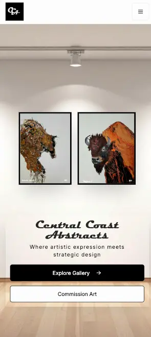 Screenshot of Central Coast Abstracts website